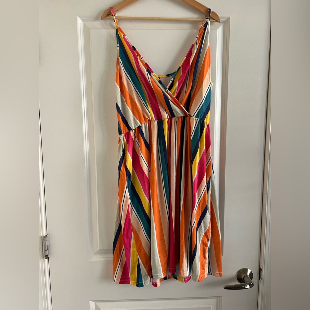Amazon Colorful Striped Midi Dress - with Pockets!